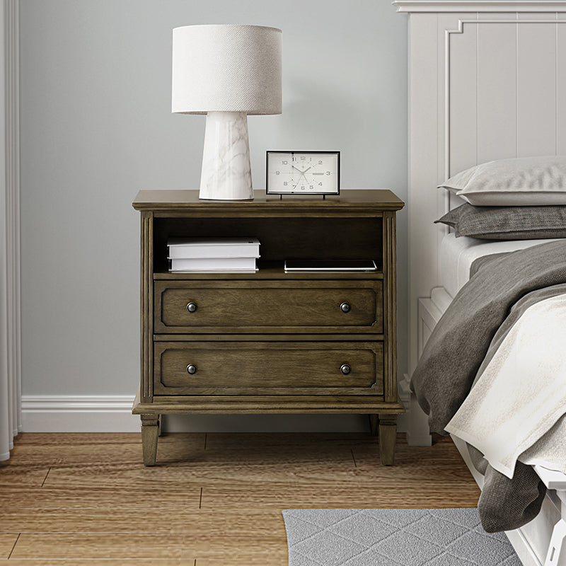 MIRVA™  Drawer Solid Wood Nightstand Chest