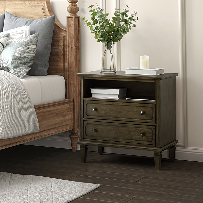 MIRVA™  Drawer Solid Wood Nightstand Chest