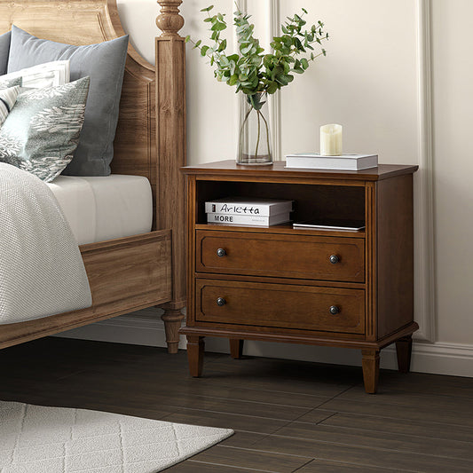 MIRVA™  Drawer Solid Wood Nightstand Chest