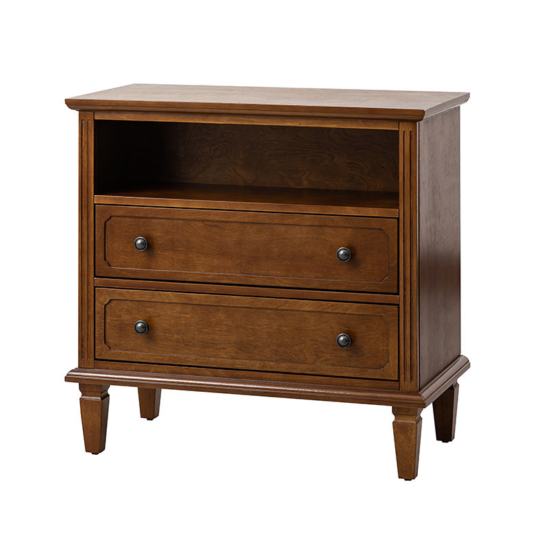 MIRVA™  Drawer Solid Wood Nightstand Chest