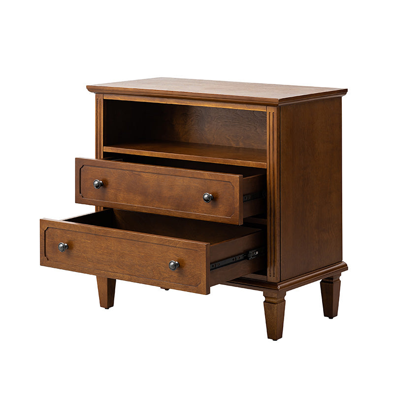 MIRVA™  Drawer Solid Wood Nightstand Chest